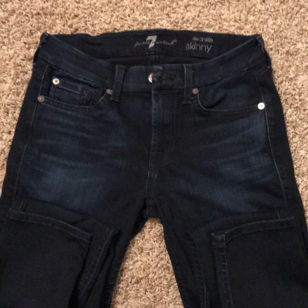 7fAM: The Ankle Skinny in Pristine Blue Black